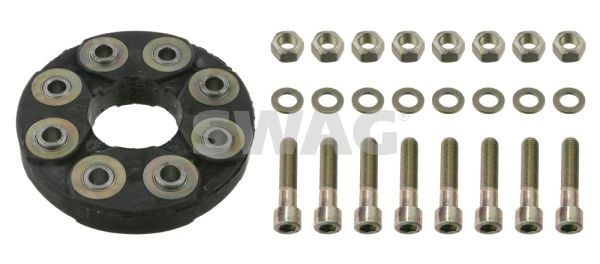 SWAG 10 86 0020 Drive shaft coupler Bolt Hole Circle Ø: 110mm, Ø: 149mm, with bolts/screws, with washers, with nuts