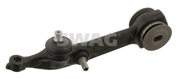 SWAG 10 93 0256 Suspension arm with bearing(s), Front Axle Right, Lower, Rear, Control Arm, Steel