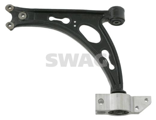SWAG 30 92 7076 Suspension arm with holder, with rubber mount, without ball joint, Front Axle Left, Lower, Control Arm, Cast Steel