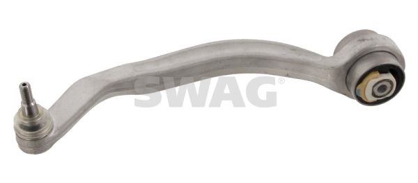 SWAG 32 92 1196 Suspension arm with bearing(s), Front Axle Left, Lower, Rear, Control Arm, Aluminium