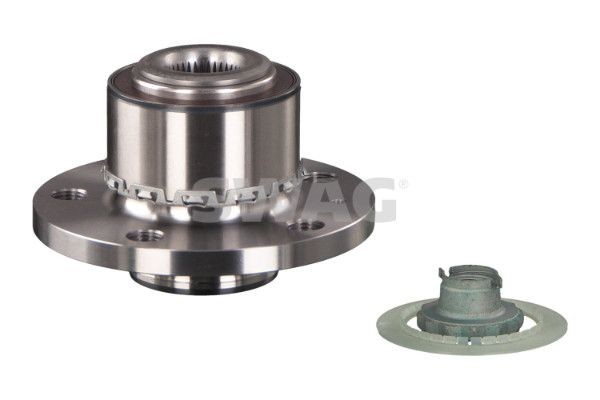 32 92 4414 SWAG Wheel bearings FORD USA Front Axle Left, Front Axle Right, with axle nut, Wheel Bearing integrated into wheel hub, with integrated magnetic sensor ring, with wheel hub, with ABS sensor ring, 126, 72 mm, Angular Ball Bearing