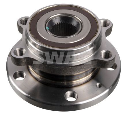 SWAG 32 92 6377 Wheel bearing kit Wheel Bearing integrated into wheel hub, with integrated magnetic sensor ring, with ABS sensor ring, with wheel hub, 82,5, 65 mm, Rolling Bearing