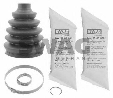 SWAG 40 92 9203 Bellow Set, drive shaft Wheel Side, Front Axle, Thermoplast