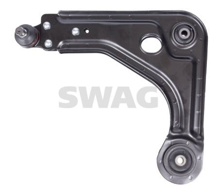SWAG 50 73 0012 Suspension arm with bearing(s), Front Axle Left, Lower, Control Arm, Sheet Steel
