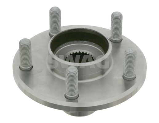 SWAG 50 92 4351 Wheel Hub 104, without wheel bearing, with wheel studs, Front Axle