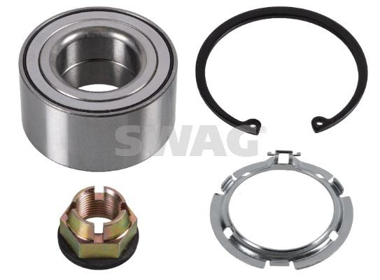 60 92 4315 SWAG Wheel bearings RENAULT Front Axle Left, Front Axle Right, with integrated magnetic sensor ring, with ABS sensor ring, 72 mm, Angular Ball Bearing