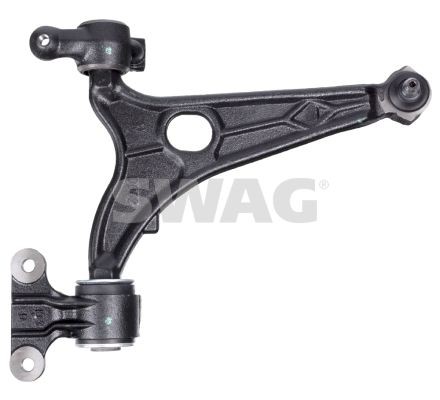 SWAG 62 92 6646 Suspension arm with holder, with holders, with bearing(s), with ball joint, Front Axle Right, Control Arm, Cast Steel