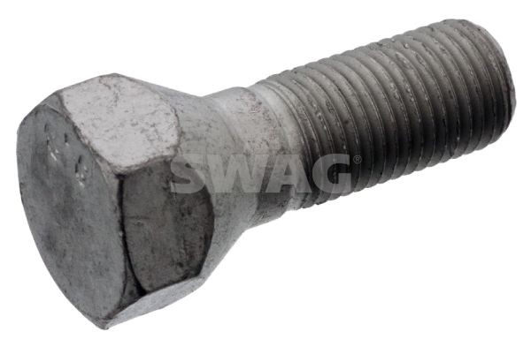 SWAG 70 91 9335 Wheel Bolt M12 x 1,25, Conical Seat F, 27 mm, 8.8, for steel rims, SW19, Zink flake coated, Steel, Male Hex