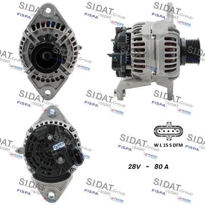 SIDAT 24V, 80A, B+ M8, Ø 63 mm Lichtmaschine A24BH0115 kaufen