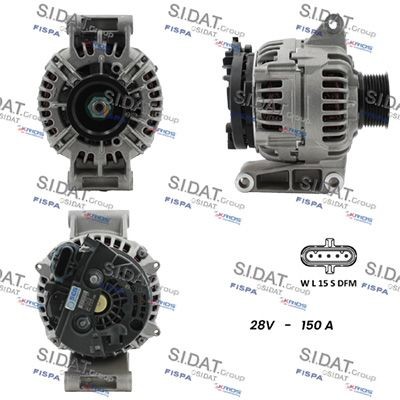 SIDAT 24V, 150A, B+ M8, Ø 69 mm Generator A24BH0178 buy
