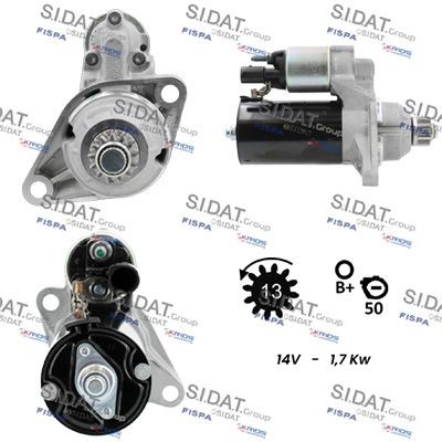 SIDAT S12BH0635 Starter motor 0AM 911 023H
