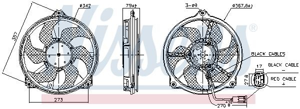 NISSENS 850073 Fan, radiator 1253Q7