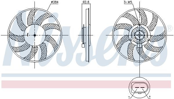 NISSENS Cooling fan AUDI A6 Allroad (4GH, 4GJ, C7) new 850099