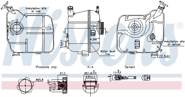 NISSENS 996239 Coolant tank OPEL Insignia A Country Tourer (G09) 2.0 CDTi 4x4 (47) 163 hp Diesel 2014