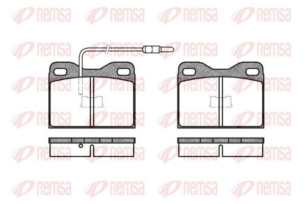 PCA000814 REMSA Front Axle, incl. wear warning contact Height: 58,7mm, Thickness: 16,5mm Brake pads 0008.14 buy