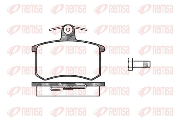 Original REMSA PCA013500 Brake pad set 0135.00 for AUDI 80