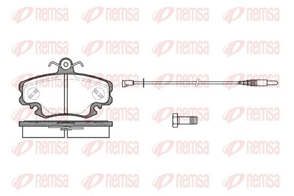 PCA014130 REMSA Front Axle, incl. wear warning contact, with adhesive film, with bolts/screws, with accessories, with spring Height: 64,8mm, Thickness: 18mm Brake pads 0141.30 buy