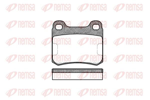 REMSA 0157.00 Brake pad set Rear Axle, with adhesive film, with accessories