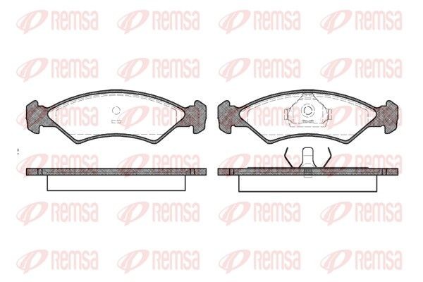 REMSA 0168.00 Brake pad set Front Axle, with adhesive film, with accessories, with spring