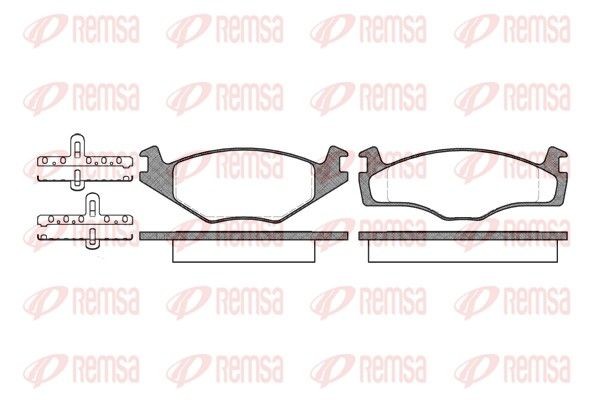 REMSA 0171.10 Brake pad set Front Axle, with adhesive film, with accessories, with spring