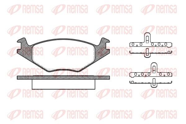REMSA 0171.20 Brake pad set Front Axle, with adhesive film, with accessories, with spring