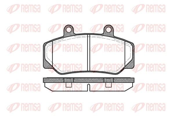 REMSA 0176.20 Brake pad set Front Axle, with adhesive film, with accessories