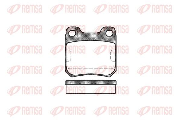 0239.00 REMSA Brake pad set CHEVROLET Rear Axle, with adhesive film, with accessories