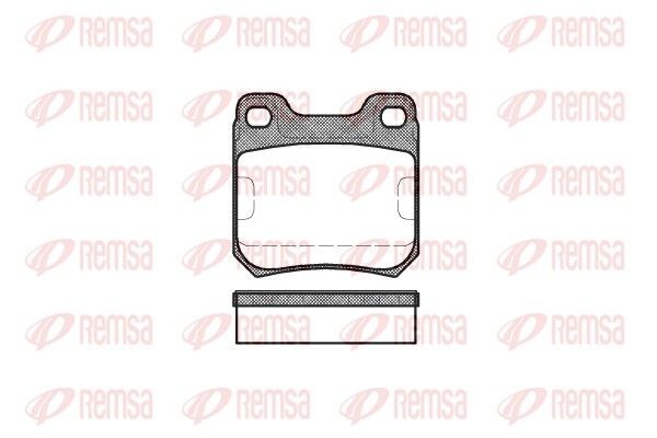 REMSA 0239.40 Brake pad set Rear Axle, with adhesive film, with accessories