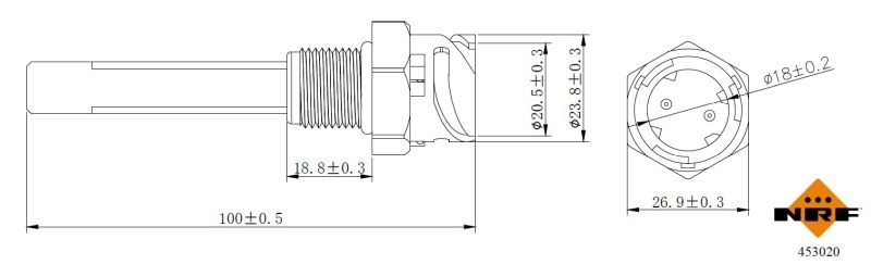 OEM-quality NRF 453020 Sensor, coolant level