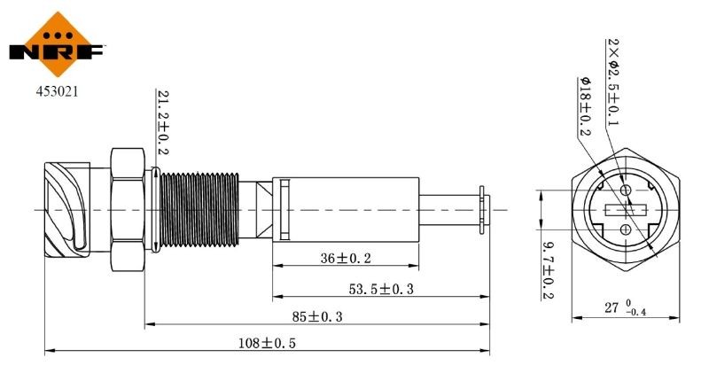 OEM-quality NRF 453021 Sensor, coolant level