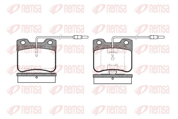 REMSA 0247.04 Brake pad set Front Axle, incl. wear warning contact, with adhesive film, with accessories