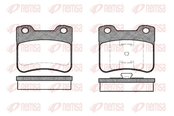 PCA024710 REMSA Front Axle, with adhesive film, with accessories Height: 60,6mm, Thickness: 17,3mm Brake pads 0247.10 buy