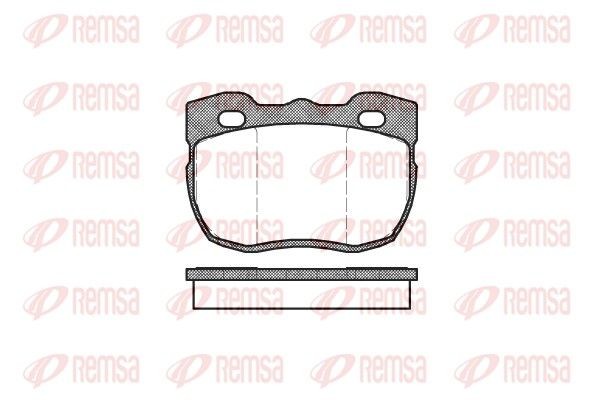 REMSA 0267.00 Brake pad set Front Axle, with adhesive film, with accessories