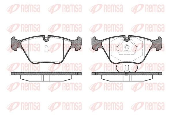 REMSA 0270.00 Brake pad set Front Axle, prepared for wear indicator, with adhesive film, with accessories, with spring