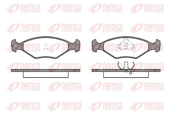 PCA028100 REMSA Front Axle, with spring Brake pads 0281.00 buy