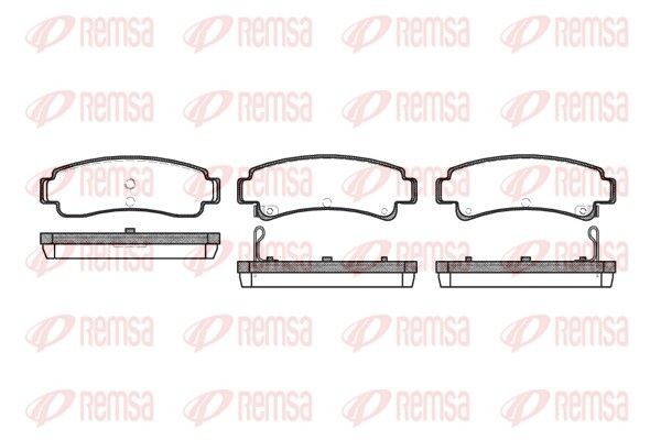 PCA030202 REMSA Rear Axle, incl. wear warning contact Height 1: 33,7mm, Height 2: 36,1mm, Thickness: 14mm Brake pads 0302.02 buy