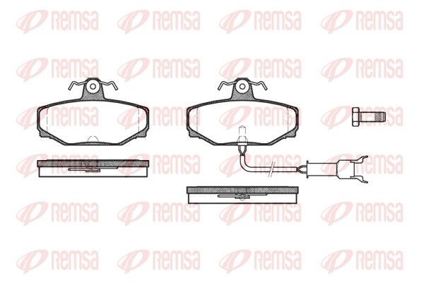 PCA030412 REMSA Rear Axle, incl. wear warning contact, with adhesive film, with bolts/screws, with accessories, with spring Height: 53,5mm, Thickness: 13mm Brake pads 0304.12 buy