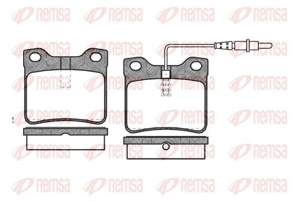 PCA032122 REMSA Rear Axle, incl. wear warning contact, with adhesive film, with accessories Height: 57,5mm, Thickness: 17mm Brake pads 0321.22 buy