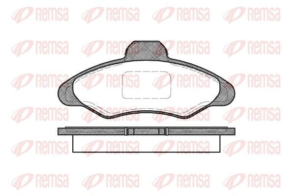 REMSA 0331.00 Brake pad set Front Axle, with adhesive film, with accessories