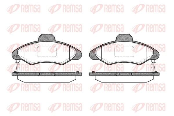 REMSA 0331.04 Brake pad set Front Axle, with adhesive film, with accessories