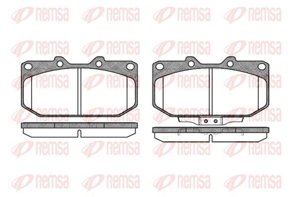 REMSA 0348.02 Brake pad set Front Axle, incl. wear warning contact, with adhesive film, with accessories