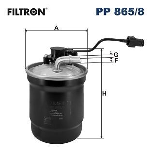 Original FILTRON Inline fuel filter PP 865/8 for FORD ECOSPORT