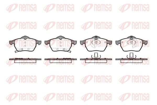 PCA039032 REMSA Front Axle, incl. wear warning contact, with adhesive film, with accessories, with spring Height: 74,2mm, Thickness 1: 20,3mm, Thickness 2: 19,5mm Brake pads 0390.32 buy
