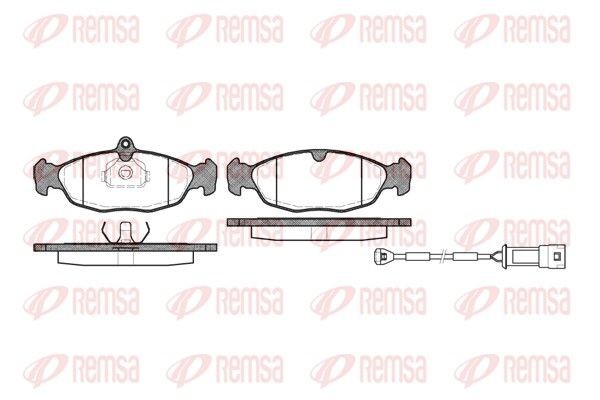 PCA039302 REMSA Front Axle, with adhesive film, with accessories, with spring Brake pads 0393.02 buy