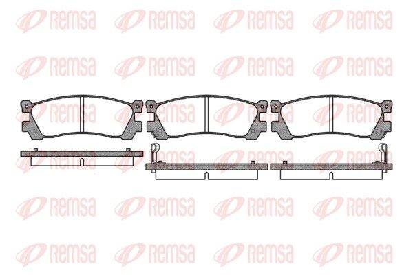 REMSA 0399.12 Brake pad set Rear Axle, incl. wear warning contact