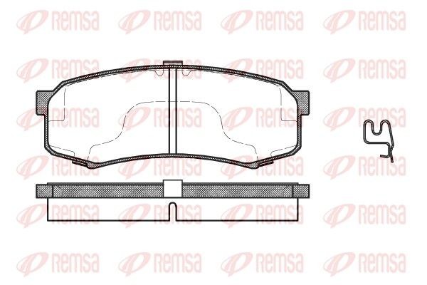 PCA041304 REMSA Rear Axle, incl. wear warning contact, with adhesive film, with accessories, with spring Height: 44mm, Thickness 1: 15,2mm, Thickness 2: 16mm Brake pads 0413.04 buy
