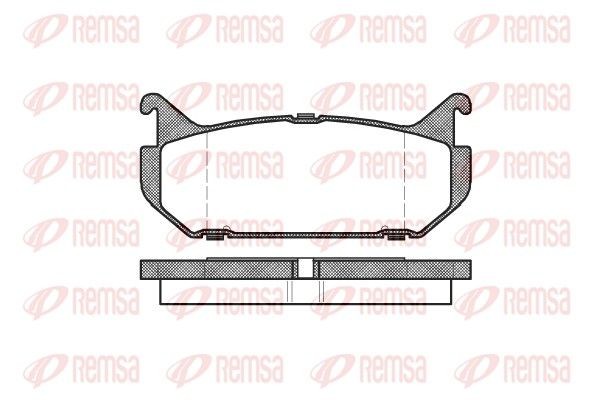 REMSA 0416.00 Brake pad set Rear Axle, with adhesive film, with accessories