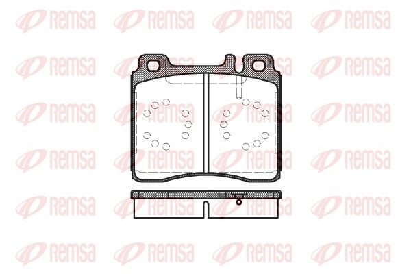 PCA042000 REMSA Front Axle, prepared for wear indicator, with adhesive film, with accessories Height: 84,5mm, Thickness: 18,3mm Brake pads 0420.00 buy