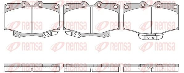 REMSA 0430.04 Brake pad set Front Axle, incl. wear warning contact, with adhesive film, with accessories