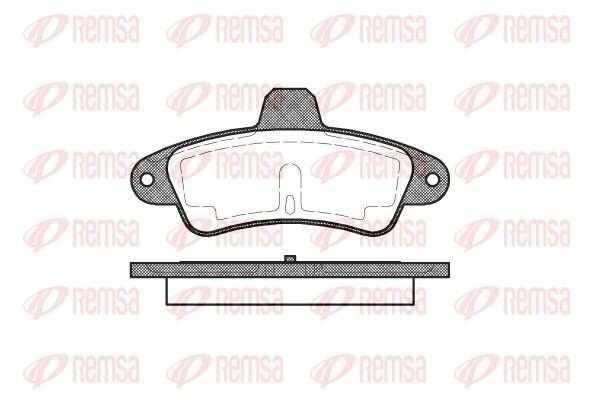 REMSA 0433.00 Brake pad set Rear Axle, with adhesive film, with accessories